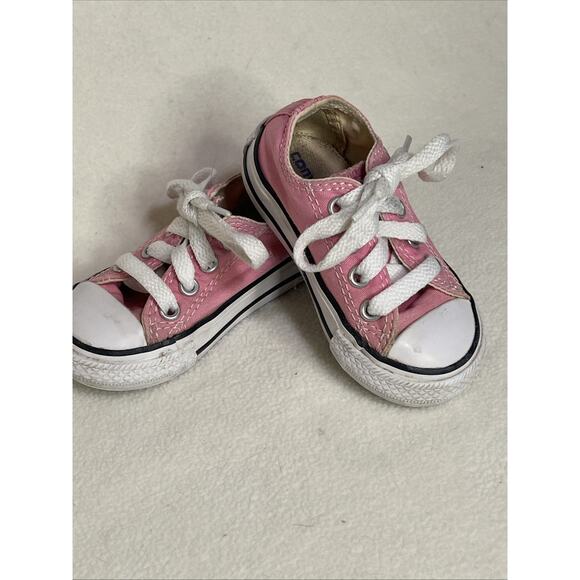 CONVERSE All Star Pink Canvas Sneakers Toddler Girls Size 4 baby walker - Picture 1 of 6